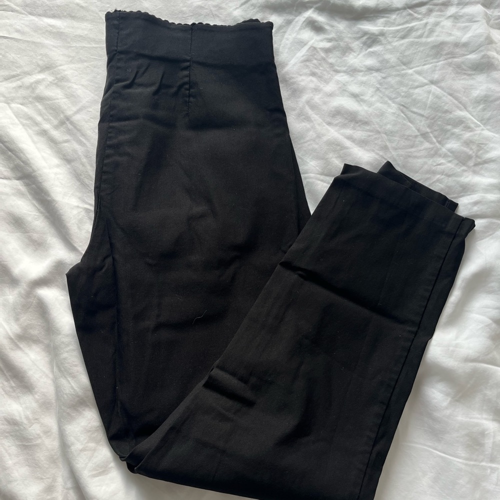 black skinny dress pants